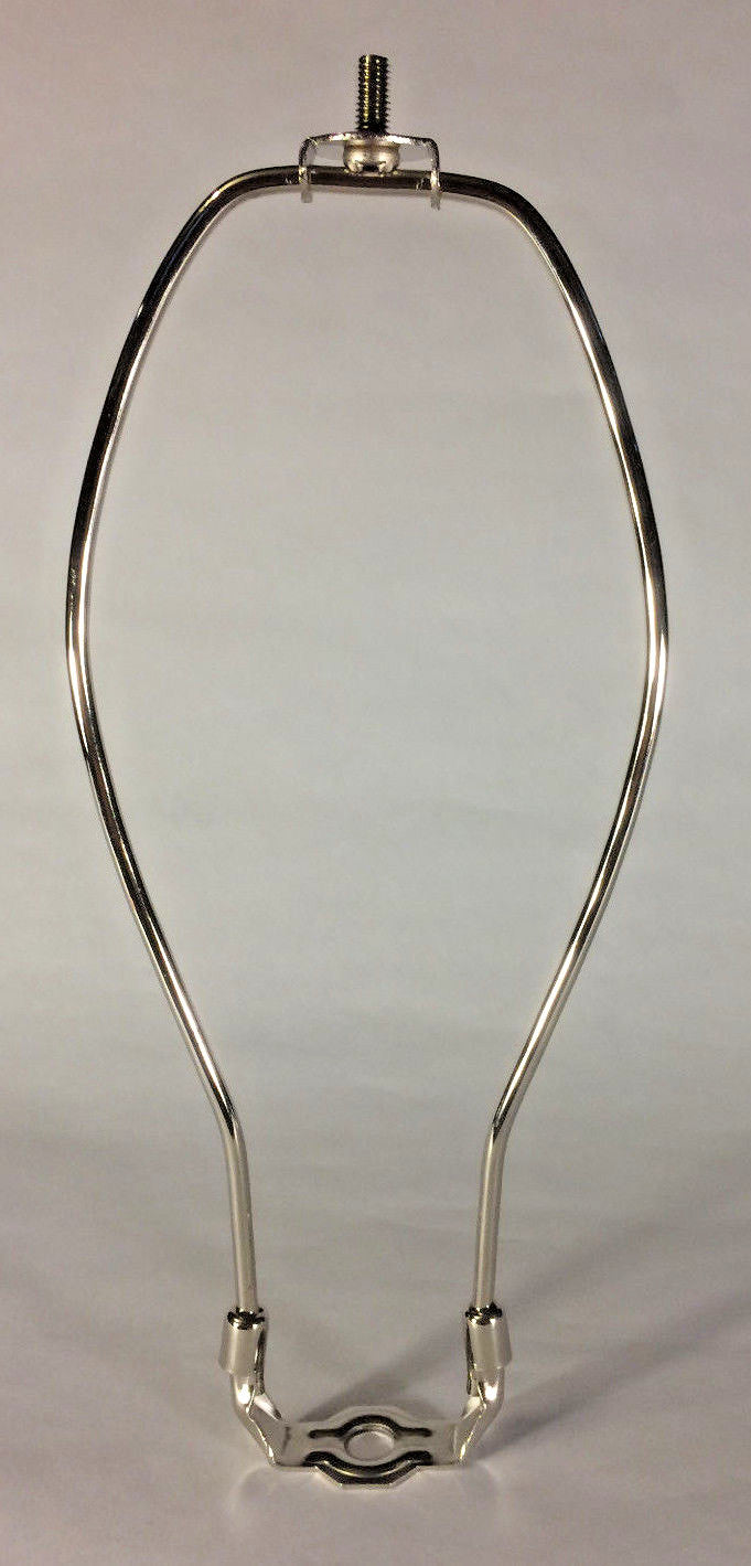 New 9" Nickel Finish Lamp HARP Shade Holder w/Base for Lamp Repair  #HAR58N