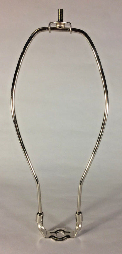 New 9" Nickel Finish Lamp HARP Shade Holder w/Base for Lamp Repair  #HAR58N