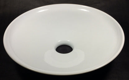 New 12" White Metal Industrial Lamp Shade, Porcelain Enamel Finish, 2 1/4" Fit.