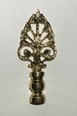 New 3 3/8" Brass Decorative Lamp Finial, Polished & Lacquered, 1/4 - 27F Tap, #116 - Stone Door Lamps