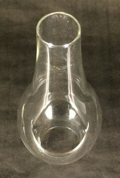 New 2 1/8" x 9 1/8" Clear Borosilicate Glass Oil Lamp #0 Bombe Chimney   #CH975