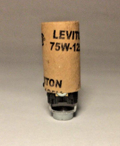 Leviton KEYLESS CANDLE CANDELABRA BASE SOCKET w/ 1/8" HICKEY & INSULATOR #SO230 - Stone Door Lamps