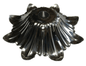 NEW 3 3/8" Stamped Unfinished Steel Bobesche, Slips 1/8IP (3/8"), 7/8" Height - Stone Door Lamps