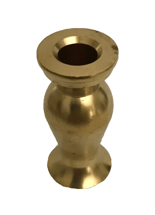 New 2" Unfinished Turned Brass Lamp Spindle, 1/8 IP Slip (3/8") 7/8" Dia.#LS862U - Stone Door Lamps