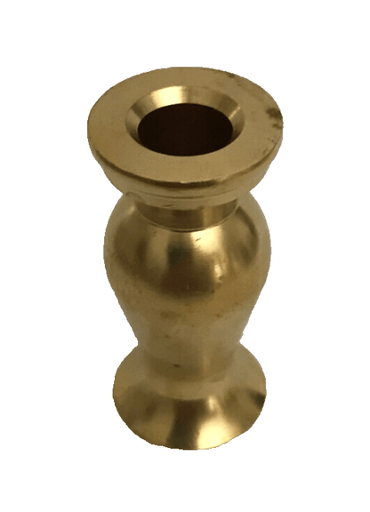 New 2" Unfinished Turned Brass Lamp Spindle, 1/8 IP Slip (3/8") 7/8" Dia.#LS862U - Stone Door Lamps