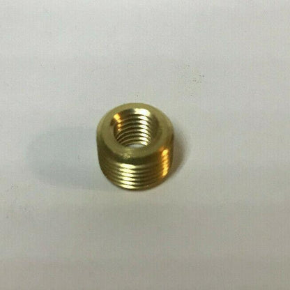 New Brass Headless Reducer Lamp Part, 1/8M(3/8") to 1/4 - 27F(1/4") Hole, #BR915 - Stone Door Lamps