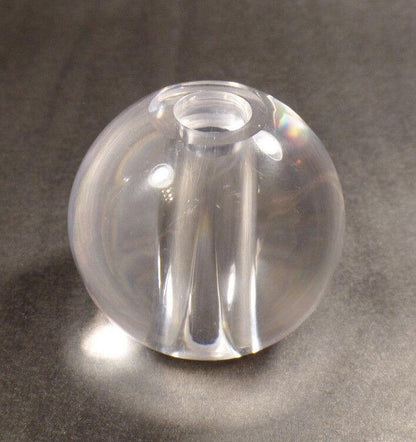 New 2 1/2" Clear Round Acrylic Sphere Lamp Break, 5/8" Diameter Flat Seating 274 - Stone Door Lamps