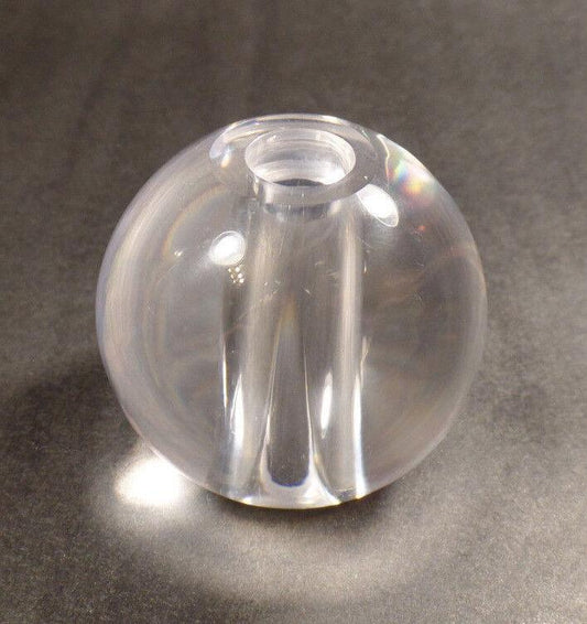 New 2 1/2" Clear Round Acrylic Sphere Lamp Break, 5/8" Diameter Flat Seating 274 - Stone Door Lamps