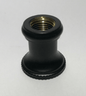 New Turned Brass Lamp Neck, Satin Black Finish, 1/8F Tap, 7/8" Ht. #BN946BK - Stone Door Lamps