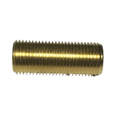 New 1" Solid Brass All Thread Lamp Nipple Pipe 1/8 IP (3/8" O.D.) #LN378 - Stone Door Lamps