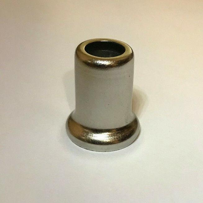 New Nickel Plated Stamped Steel Lamp Neck, 1/8IP (3/8") Slip, 1" Ht., #NN963N - Stone Door Lamps