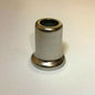 New Nickel Plated Stamped Steel Lamp Neck, 1/8IP (3/8") Slip, 1" Ht., #NN963N - Stone Door Lamps