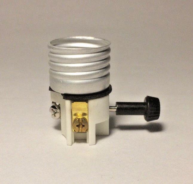 Porcelain Turn Knob On Off Interior Lamp Part Switch Socket Standard Size SO201P - Stone Door Lamps