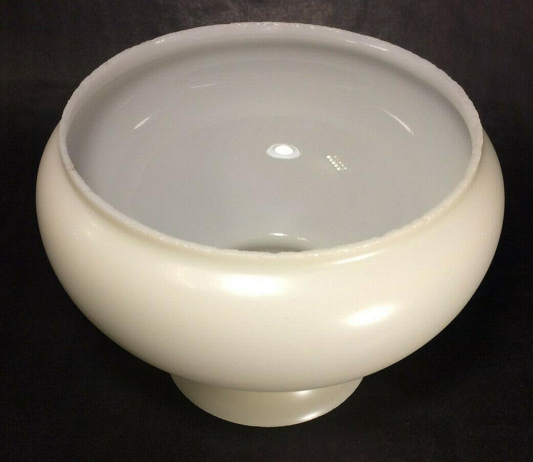 New 7" Opal White Glass Student Lamp Shade With Cream Painted Background #7S427 - Stone Door Lamps