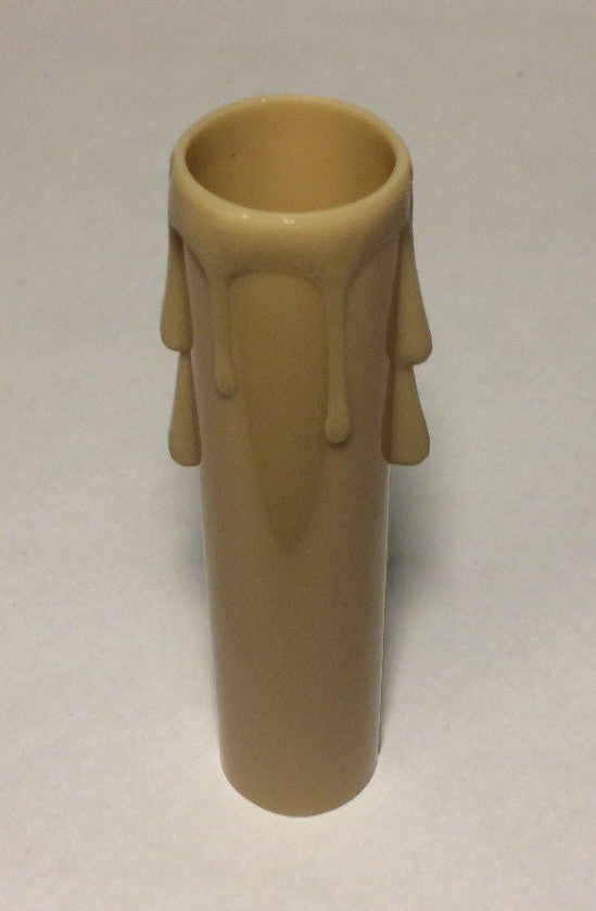 4" Beige Plastic with Drips Candelabra Candle Cover Chandelier Lamp Socket CC802