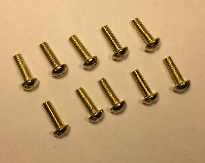 New Lot Of 10 Steel 1/2" Long Brass Plated Finish Canopy Screws 8/32 Thread #885