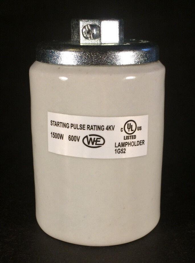 New KEYLESS MOGUL PORCELAIN Heavy Duty Electric Light Bulb Lamp Socket #SO109 - Stone Door Lamps
