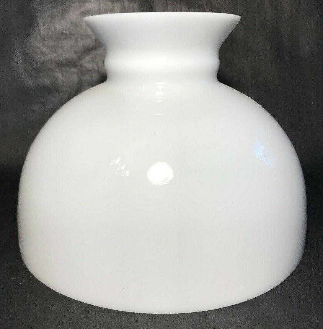 New 10" Opal White Milk Glass Student Lamp Shade, Hand Blown, USA Made #SH060 - Stone Door Lamps