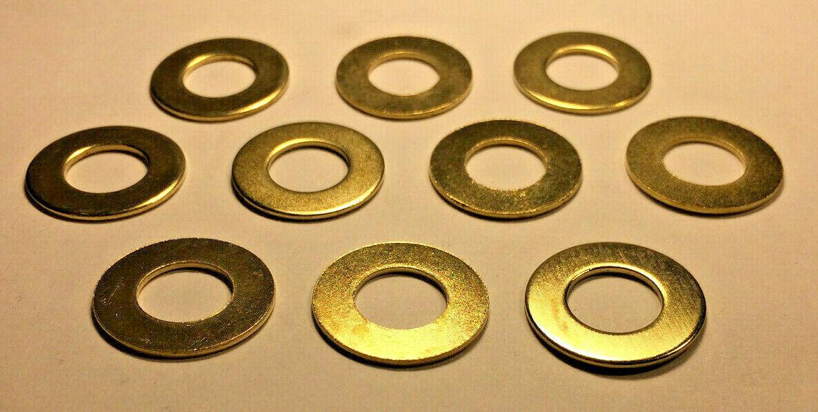 New Lot of 10, 3/4" Brass Plated Steel Washer Lamp Part, 1/8IP Slip (3/8") SW736 - Stone Door Lamps