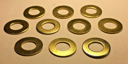 New Lot of 10, 3/4" Brass Plated Steel Washer Lamp Part, 1/8IP Slip (3/8") SW736 - Stone Door Lamps