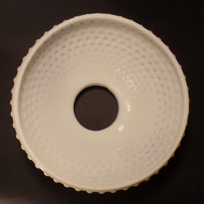 New 10" Fitter Opal White Milk Glass Hobnail Student Lamp Shade USA Made #SH162