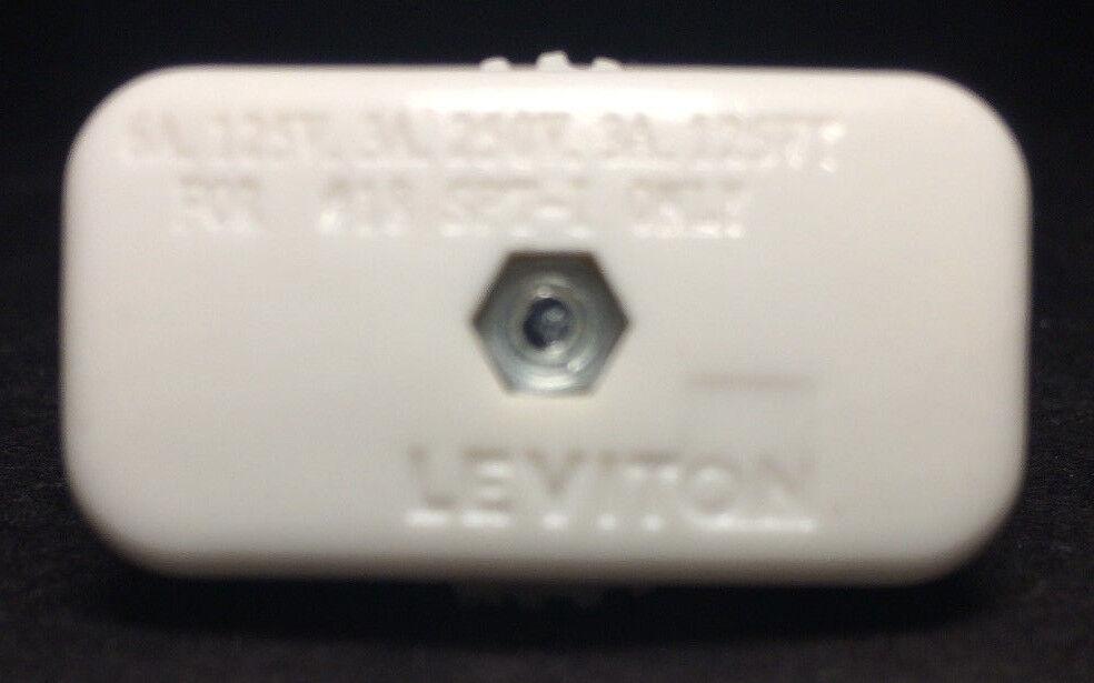 NEW LEVITON WHITE SPT - 1 ROTARY ON - OFF LAMP CORD SWITCH LAMP PART RS401 - Stone Door Lamps