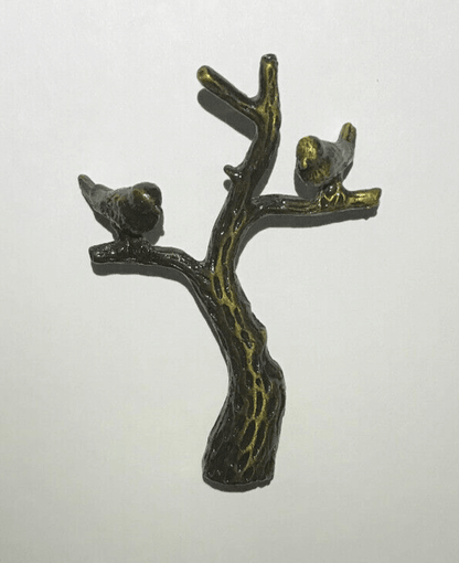 New 2 7/8" Cast Brass Tree Of Life Lamp Finial w/ Antique Finish, 1/4 - 27F Tap - Stone Door Lamps