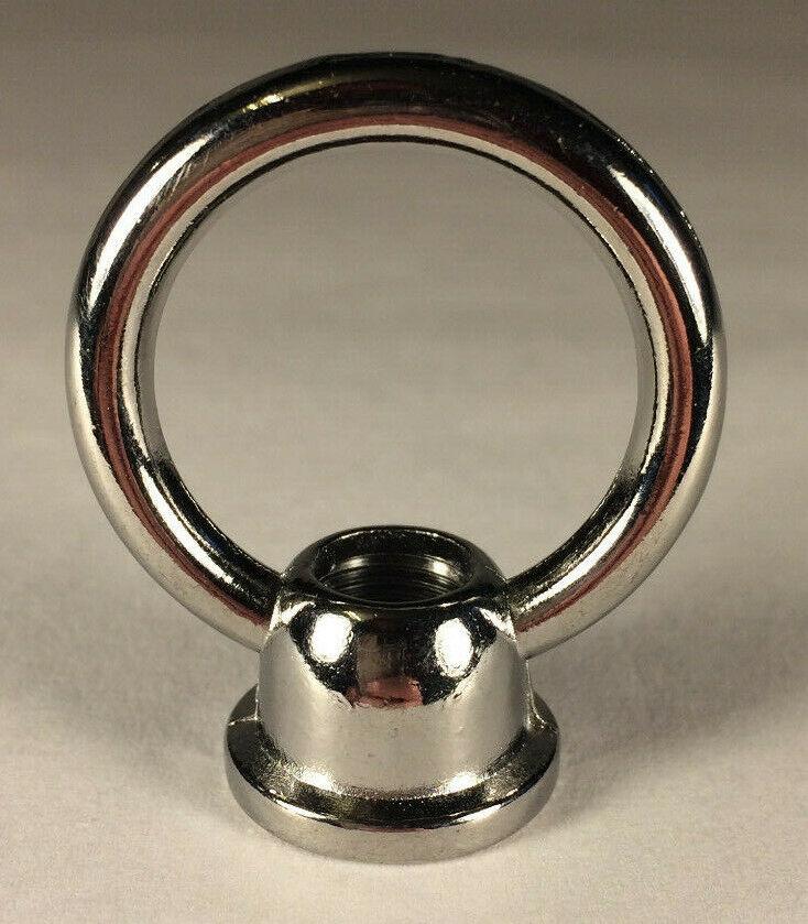 New 1 3/4" Zinc Colonial Loop Lamp Part w/ Nickel Finish & Wire Way, 1/8F NL855N - Stone Door Lamps