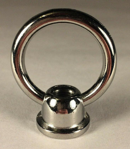 New 1 3/4" Zinc Colonial Loop Lamp Part w/ Nickel Finish & Wire Way, 1/8F NL855N - Stone Door Lamps