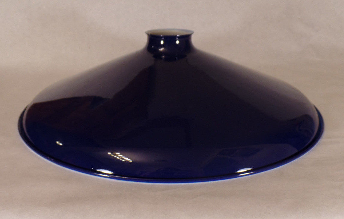 New 14" Industrial Style Blue Metal Lampshade, 2 1/4" Fitter #IS384BL