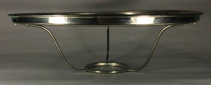 10" Solid Brass Under Burner Shade Ring Holder For Aladdin Burner, Nickel Plated