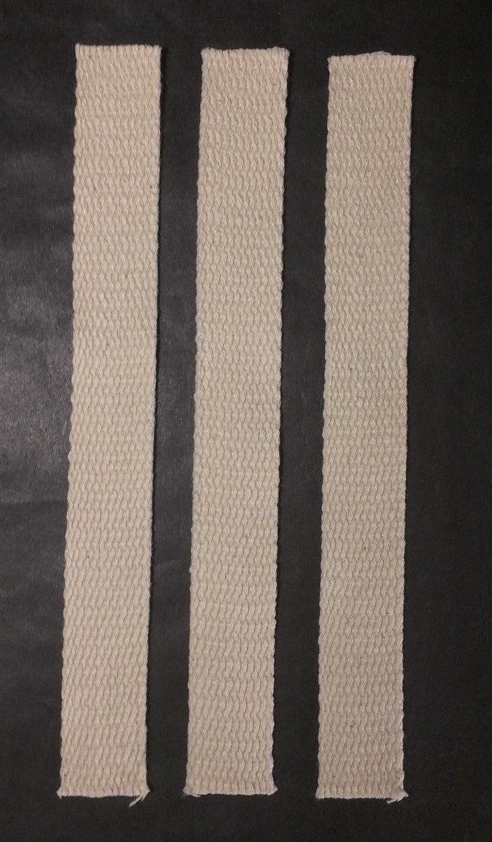 New 3-pack Oil Lamp Wick For #2 Burner 1" x 8" Long Flat Cotton, USA Made,#WI913