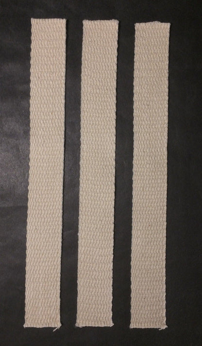 New 3-pack Oil Lamp Wick For #2 Burner 1" x 8" Long Flat Cotton, USA Made,#WI913