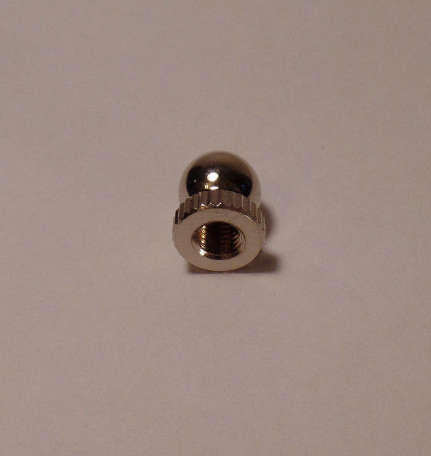 New Small Nickel Plated Knob Finial For Standard Lamp Harps, 9/16" ht. #NF958N