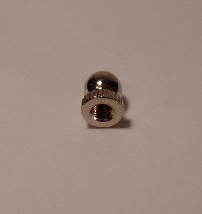 New Small Nickel Plated Knob Finial For Standard Lamp Harps, 9/16" ht. #NF958N