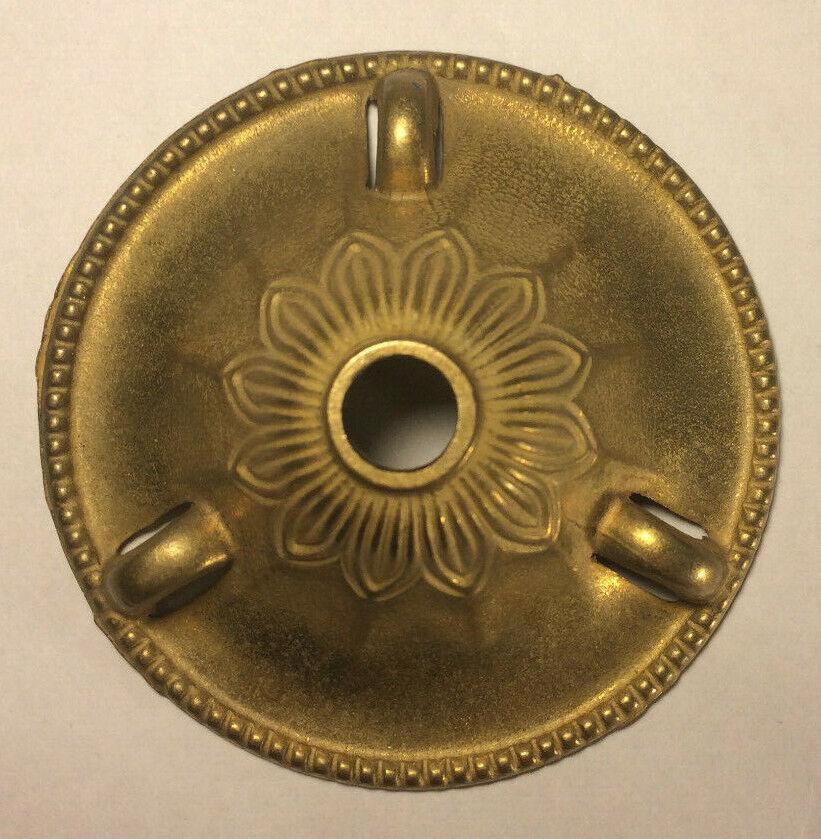 New Cast Brass Chain Junction Cap Canopy w/ 3 Loops & 1/8IP Slip, 3 3/16" JC813U - Stone Door Lamps