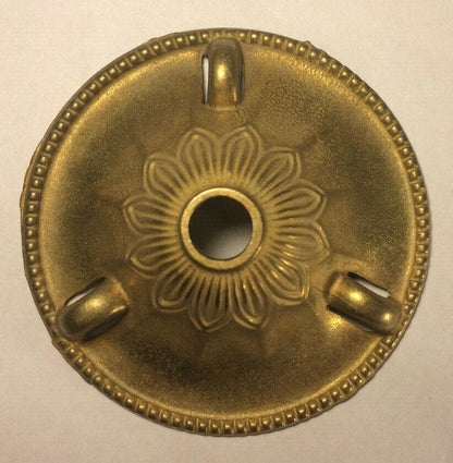 New Cast Brass Chain Junction Cap Canopy w/ 3 Loops & 1/8IP Slip, 3 3/16" JC813U - Stone Door Lamps