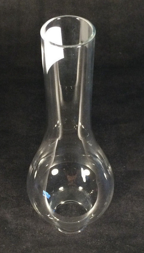 1 1/2" x 8" Clear Glass Lamp Chimney Vienna Bulge f/ Gem Artic & 0 Hornet burner
