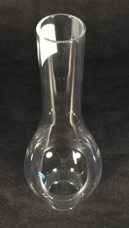 1 1/2" x 8" Clear Glass Lamp Chimney Vienna Bulge f/ Gem Artic & 0 Hornet burner