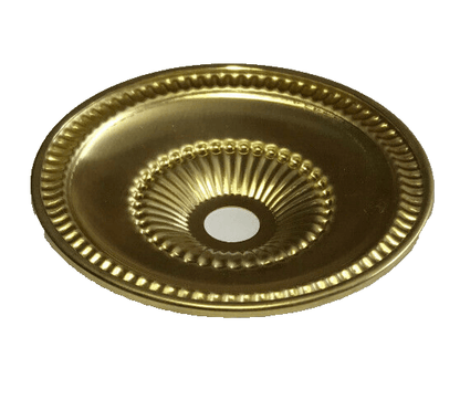 NEW 2 3/4" Stamped Unfinished Brass Bobesche, Slips 1/8IP (3/8"), 1/2" Height - Stone Door Lamps