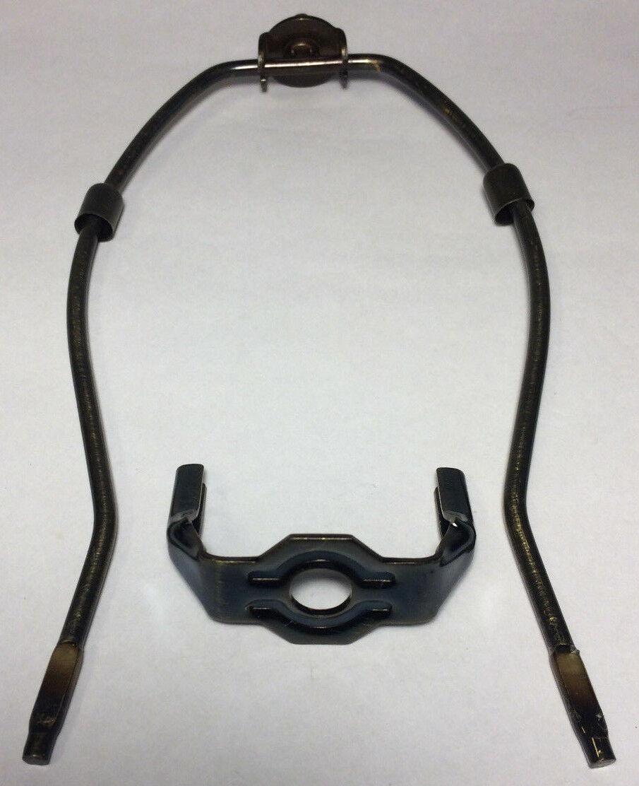New 14" Lamp HARP Shade Holder w/Base, Antique Bronze Finish, Heavy Weight #66B - Stone Door Lamps