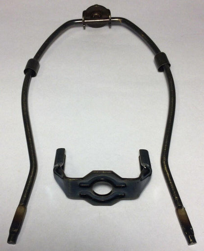 New 14" Lamp HARP Shade Holder w/Base, Antique Bronze Finish, Heavy Weight #66B - Stone Door Lamps