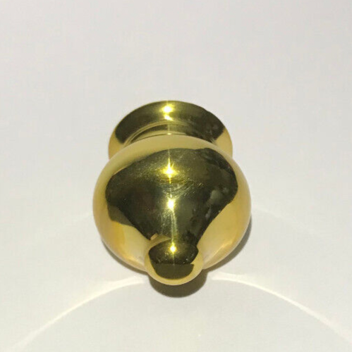 New 1" Brass Handel Syle Lamp Finial, 1/4-27F Tap, Polished & Lacquered #BF959