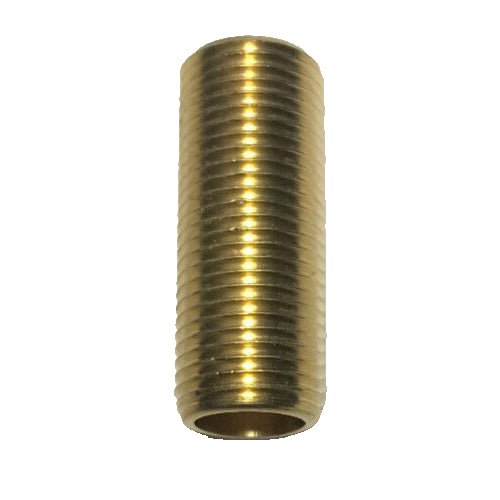 New 7/8" Solid Brass All Thread Lamp Nipple Pipe 1/8 IP (3/8" O.D.) #LN232 - Stone Door Lamps