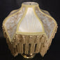 New Beige & Champagne Victorian Style Table Lamp Fabric Shade With Fringe SS798B - Stone Door Lamps