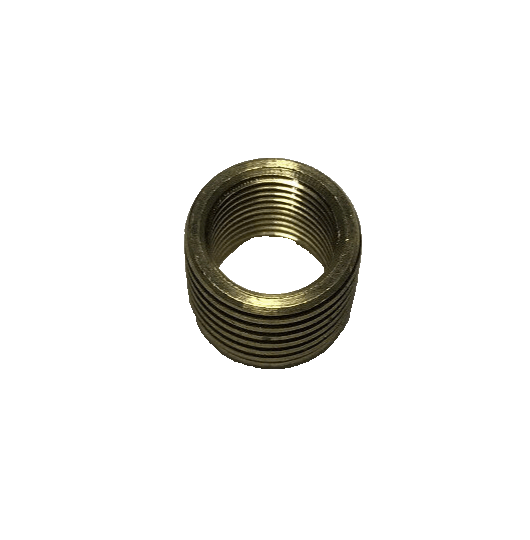 New Unfinished Brass Reducer Lamp Part, 1/4M(1/2") to 1/8F(3/8") Hole, #BR899S - Stone Door Lamps
