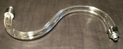 New 10" Fluted Glass Chandelier Arm, Hollow For Wiring, 1/8 IP Threads #FA911 - Stone Door Lamps