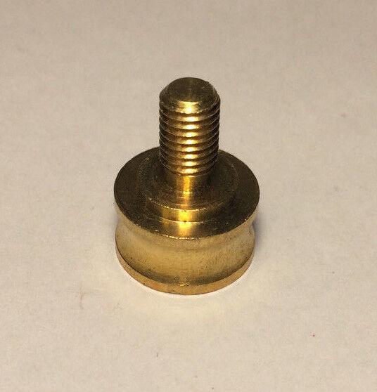 1/8F x 1/4 - 27M Turned Brass Lamp Finial CONVERTER Riser 1/8 IP pipe to regular - Stone Door Lamps