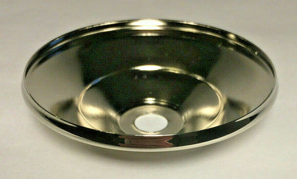 New 3 3/4" Polished Nickel Finish Spun Brass Vase Cap, Lamp Cap, 1/8 IP #VC610N