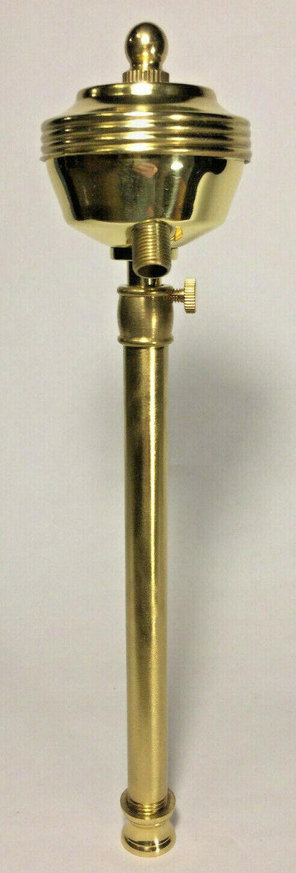 New 8.5" - 13" Adjustable Cluster, Solid Brass, Polished & Lacquered, #AC415 - Stone Door Lamps